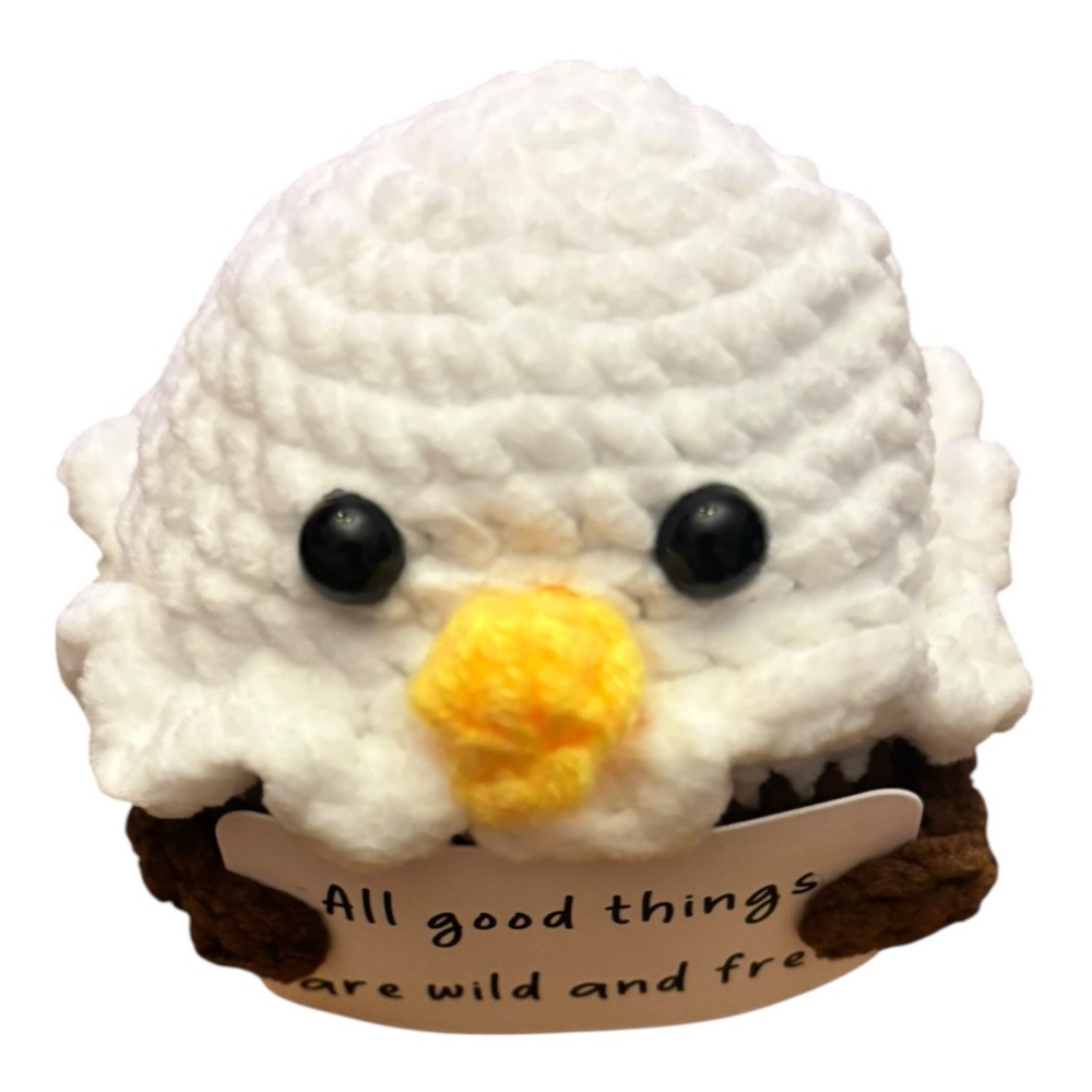 AB INKS Handmade Crocheted Animal with Inspirational Message - Picture 4 of 4
